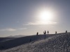 Visitors on the dunes at White Sands National Park, New Mexico